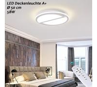 Plafonnier LED 8990-50x50x10 avec télécommande Couleur de lumière/luminosité réglables à l'intérieur Cadre 4500 Kelvin Blanc froid A+