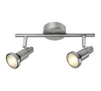 BRILLIANT lampe Ryan LED spot tube 2 lampes fer/chrome | 2x LED-PAR51, GU10, 5W lampes à réflecteur LED incluses, (380lm, 3000K) | Échelle A ++ à E | Têtes pivotantes