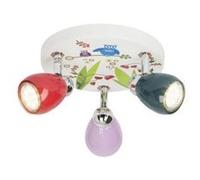Plafonnier LED à 3 lumières motif nature Birds multicolore G
