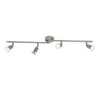 Spot bar 4 flammes plafonnier orientable Plafonnier spot moderne, métal chromé, 4x LED 2,5W 200Lm blanc chaud, L 90 cm Brilliant G28832/13