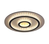 Plafonnier LED à intensité variable avec télécommande Cristal Plafonnier gris or Lampe de salon, changement de couleur, 40W 1300lm blanc chaud-blanc froid, D 45 x 5,5 cm