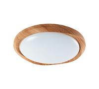 Plafonnier LED à intensité variable avec télécommande et aspect bois pour salon