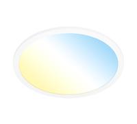 Plafonnier LED à intensité variable avec télécommande Plafonnier blanc, 22W 2200lm blanc chaud/blanc froid, DxH 40 x 6,2 cm
