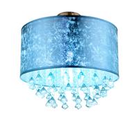 Plafonnier LED à intensité variable avec télécommande Plafonnier en cristal doré Lampe de salon, changement de couleur RGB, 8,5W 806lm blanc chaud, DxH 30 x 31 cm