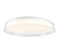 Plafonnier LED à intensité variable avec télécommande Plafonnier Smart App Lampe de salon, blanc transparent, 24W 2400lm blanc chaud/blanc froid, DxH 41x8 cm