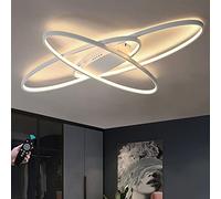Plafonnier LED à intensité Variable, Design Ovale, éclairage d'intérieur décoratif, idéal pour Un Salon, Une Chambre, Une Cuisine ou Un Bureau, Blanc Chaud/Neutre/Froid, 75 W
