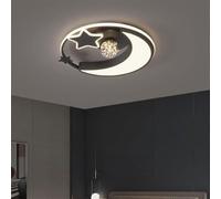 Plafonnier LED à intensité variable, plafonnier Cartoon Star Moon, en acrylique avec télécommande, luminaire de lustre encastré moderne,Luxe