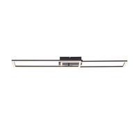 Plafonnier LED à intensité variable via l'interrupteur Plafonnier design noir Lampe de salon, mobile, 36W 2200lm blanc chaud, LxlxH 102x60x7,3 cm