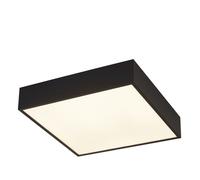 Plafonnier LED Aluminium IP44 30 CM Carré Noir Blanc Deckenleuchte Bain