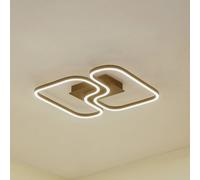 Plafonnier LED Amiya Lucande, noir, Salon / Salle à manger, Aluminium, Moderne, Plafonnier LED