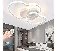 Plafonnier LED Amour Coeur Design Plafond Décoration Abat-Jour Acrylique Luminaires Suspendus Dimmable Avec Télécommande Lampe Chambre D'enfant Chambre Lustre 50Cm [Classe Énergétique A ++],Blanc