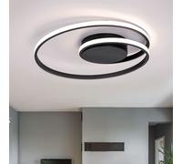 Plafonnier LED Anneau Design Lampe Dimmable Sommeil Chambre Couloir Lampe Noir