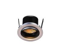 Plafonnier LED anti-éblouissant encastré Encastré Transparent Grille Décor Rond LED Spot Ménage Intérieur Chambre Économie D'énergie COB Spot Lampe Intégré Blanc Chaud Commercial Accent Éclairage