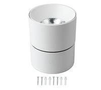 Plafonnier LED anti-remous monté en surface Spot-lumière rotative à 360 degrés Éclairage lumineux réglable pour le salon chambre de cuisine de cuisine métal 10W 110V à 240 V (Blanc)