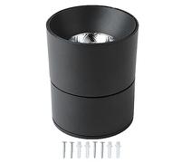 Plafonnier LED anti-remous monté en surface Spot-lumière rotative à 360 degrés Éclairage lumineux réglable pour le salon chambre de cuisine de cuisine métal 10W 110V à 240 V (Noir)