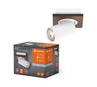 Plafonnier LED Applique Mercure Bois Blanc 3,4W GU10 Chaud Ra > 90 Interrupteur