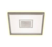 Plafonnier LED argent Lampe de salon carrée Plafonnier rétro-éclairé, rétro-éclairage, 22W 3000Lm blanc chaud, LxLxH 42,3x42,3x3,9 cm