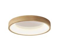 Plafonnier LED avec cadre en bois, éclairage tricolore, plafonniers modernes pour chambre, luminaires minimalistes en bois plat, solutions d'éclairage décoratif moderne