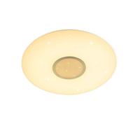 Plafonnier LED avec télécommande dimmable plafonnier CCT changement de couleur lampe de salon cristaux effet étoile, blanc, minuterie, 60W 6000Lm blanc chaud froid, D 49,3 cm