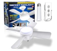 Plafonnier LED avec Télécommande Intelligente, Ventilateur de Plafond, Ampoule, 30W, 1000Lm, 5000K, pour Chambre à Coucher, Salon