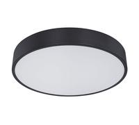 Plafonnier LED avec télécommande plafonnier noir plafonnier, rétroéclairage fonction mémoire à changement de couleur CCT, 1x LED 48W 2500 lm 1x RGB 4W 3000-6000K, DxH 73x10,5 cm
