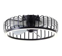 Plafonnier LED avec ventilateur CAPO noir métal/plastique DIA. 48cm