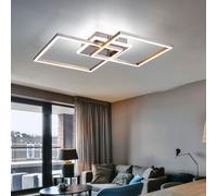 Plafonnier LED blanc plafonnier design salon lumière, aluminium, 30W 1300lm blanc chaud, LxH 47x7,5 cm