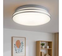 Plafonnier rond Lampe de plafond Moderne Lampe de salon Plafond, acrylique blanc, LED 1120 lumens blanc chaud, DxH 29,3 x 8,5 cm