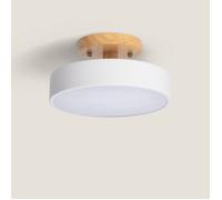 Plafonnier LED Bois et Métal 12W CCT Sélectionnable Whisty Blanc