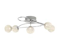 Plafonnier LED Brilliant DAJANA Chrom Métal Chaud Inclus. LED 5 X 5W 3000K