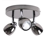 Plafonnier LED Brilliant Milano Chrom Ø33Cm 3X3W Chaud 3000K Orientable