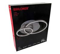 Plafonnier LED Briloner Nickel Mat 39x30Cm 24,5W Chaud 3 Niveaux Dimmable