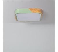 Plafonnier LED Carré Bois 18W CCT Sélectionnable Semi-Dari 325x325 mm ILUZZIA Jade Vert clair G
