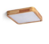 Plafonnier LED Carré Bois 20W CCT Sélectionnable Kayu 400x400 mm Bois