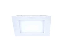 Plafonnier LED carré encastrable panneau encastré blanc salon lampe panneau, aluminium, 8W 720Lm blanc froid, LxlxH 12x12x2 cm
