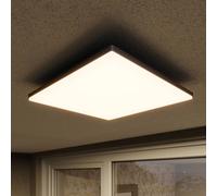 Plafonnier LED carré Henni pour l’extérieur Lucande, gris, Moderne, Plafonnier extérieur LED