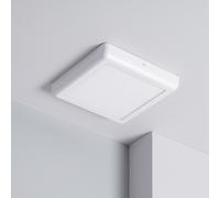 Plafonnier Led Carré Métal 18w Design White 225x225 Mm Blanc Neutre 4000k