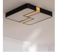 Plafonnier LED Carré Métal 35W CCT Sélectionnable Brusk 480x480 mm Noir