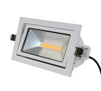 Plafonnier LED carré orientable Blanc 35 W 3000 K 2800 lm Angle d'éclairage 120° IP65