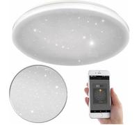 Plafonnier LED CCT - Luminea Home Control - Ø 34 cm - Blanc - Contrôle vocal - Multilumières