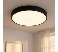 Plafonnier LED CCT Noir, Lampe Plafond Ronde, 1500 lm, 24 W, 230 V