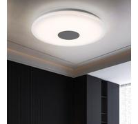 Plafonnier LED lampe de couloir éclairage salon spots chromés, 1x LED 24 watts 1680 lumen 3000K blanc chaud, 47,5x5,5cm, salon chambre