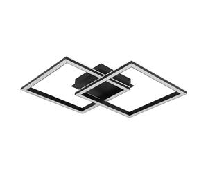 Plafonnier LED chambre lumière salon lampe design, dimmable RGB télécommande minuterie, 40W 2500lm 2700-6500K blanc chaud-blanc froid, L 44 cm