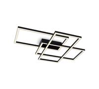 Plafonnier LED Changement de Couleur 3000-4000 K Métal Noir Deckenleuchte Salon