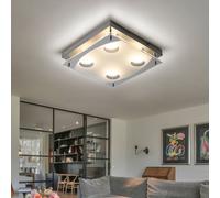 Plafonnier LED Chrome Verre Luminaire Éclairage la Vie Sommeil Ess Chambre Spot