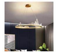 Plafonnier LED Circulaire en Acrylique Minimaliste et Moderne, Style Nordique, idéal pour Un Salon, Un Hall ou Une Chambre à Coucher (lumière Neutre 60 + 80 cm)