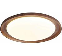 Plafonnier LED Circulaire Yaca, Simple Maison Proche du Plafonnier, 3000-6000k Plafonnier à économie D’énergie Réglable à Intensité Variable, pour Salon, Chambre à Co, Walnut Color, 44cm