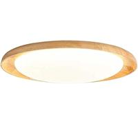 Plafonnier LED Circulaire Yaca, Simple Maison Proche du Plafonnier, 3000-6000k Plafonnier à économie D’énergie Réglable à Intensité Variable, pour Salon, Chambre à Co, Wood Color, 34cm