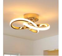 Plafonnier LED - COMELY - Moderne - 22W - 2500 lm - Doré 3000K 25x25x10 cm