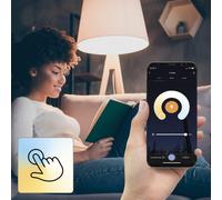 Plafonnier Led Connecté Glitzer (Lampe De Plafond 27x27cm,Wifi Sans Hub,18w,2000lm,Lumière Réglable 2700-6500k,Commande Vocale Alexa,Assistant Google,Siri Shortcuts,Ios Et Android)